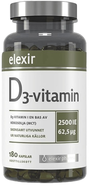 Elexir вітамін D3 2500IE 62,5μg 180 капсул